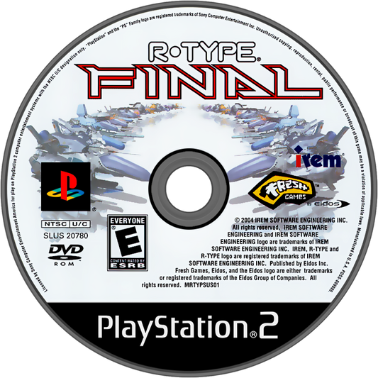 R-Type Final PlayStation 2 retro video game shoot em up disc (2004)