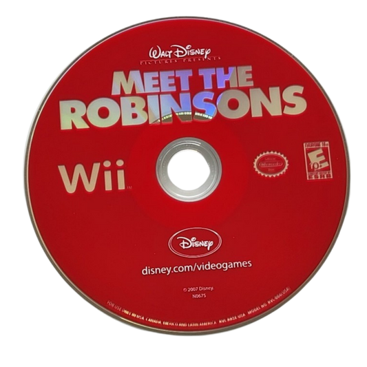 Meet the Robinsons Nintendo Wii for action adventure video game fans featuring time travel exploration futuristic environments inventive gadgets puzzle solving platforming challenges robotic enemies and Disney animated movie characters family friendly gameplay collectible gaming appeal disc