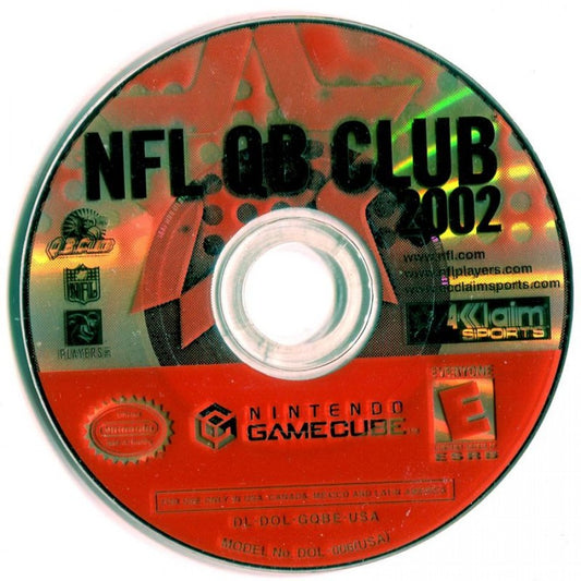 NFL QB Club 2002 disc for Nintendo GameCube (GC) football sports video game