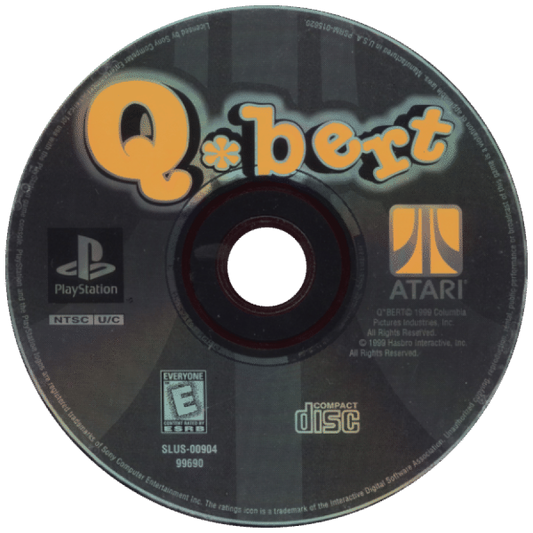 Q*bert disc for PlayStation 1 (PS1) puzzle video game