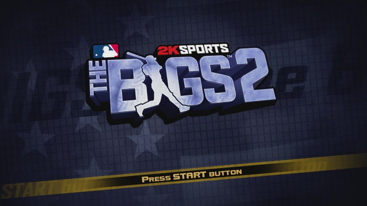 The Bigs 2 start screen for Xbox 360 (X360) arcade-style baseball video game