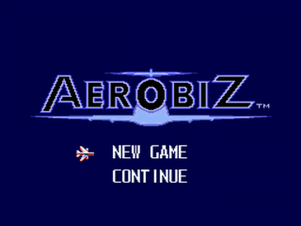 Aerobiz title screen for Sega Genesis (GEN) video game