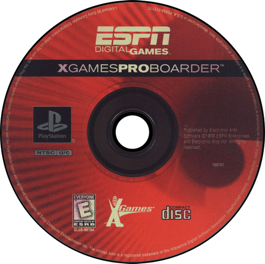 ESPN X Games: Pro Boarder retro extreme sports snowboarding game for PlayStation 1 (PS1) disc