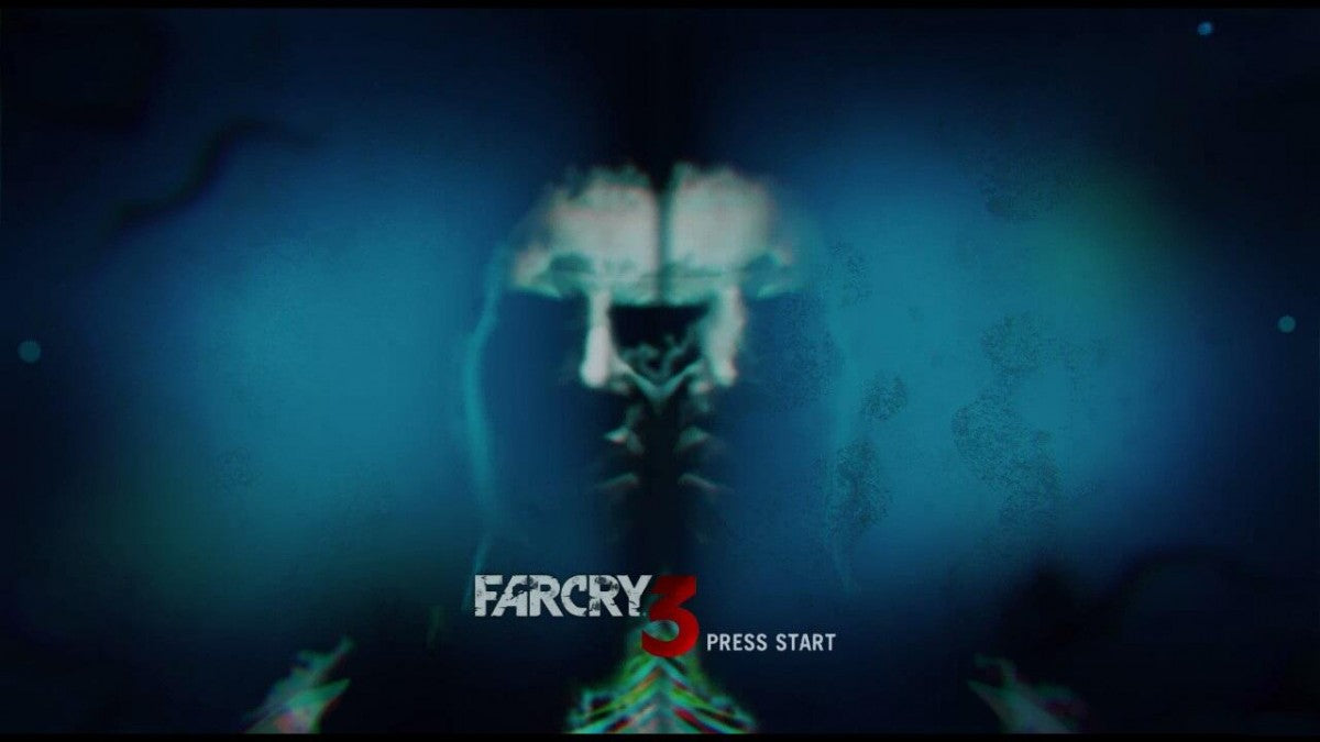 Far Cry 3 start screen for Xbox 360 (X360) open-world first-person shooter video game