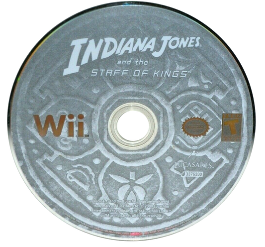 Indiana Jones and the Staff of Kings – Nintendo Wii (Wii) action-adventure cinematic platformer video game disc