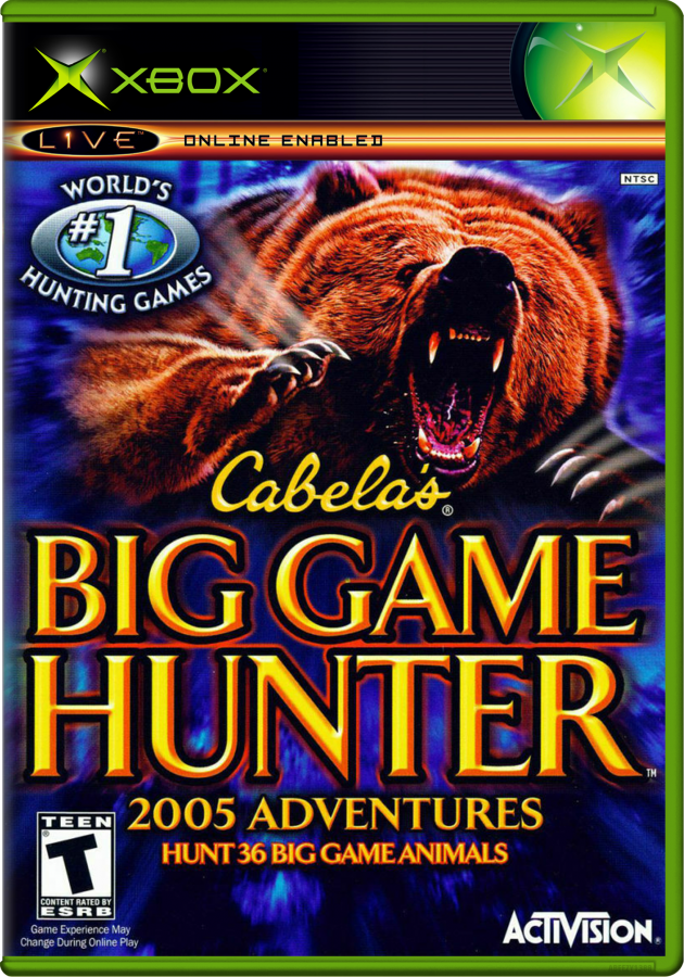 Cabela's Big Game Hunter: 2005 Adventures cover art for Xbox (XBOX) video game
