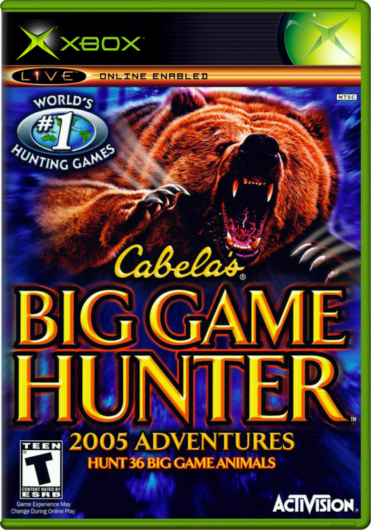 Cabela's Big Game Hunter: 2005 Adventures cover art for Xbox (XBOX) video game