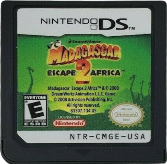 Madagascar: Escape 2 Africa cartridge for Nintendo DS (DS) animated movie-based adventure video game