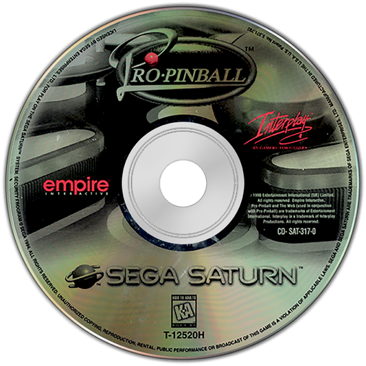 Pro Pinball disc art for Sega Saturn (SS) video game