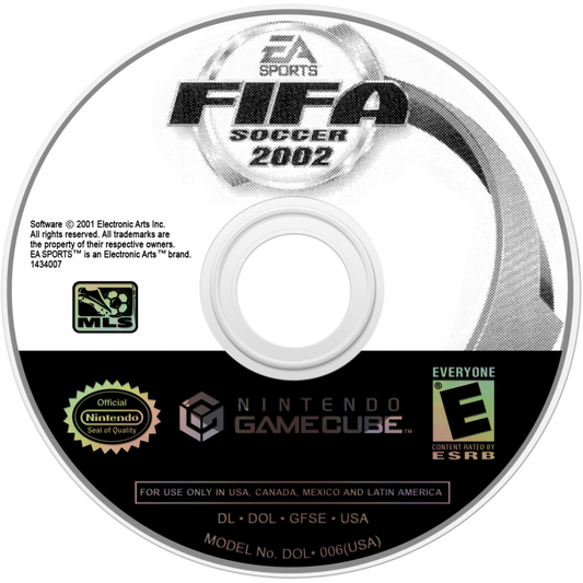 FIFA Soccer 2002 disc for GameCube (GC) sports soccer video game