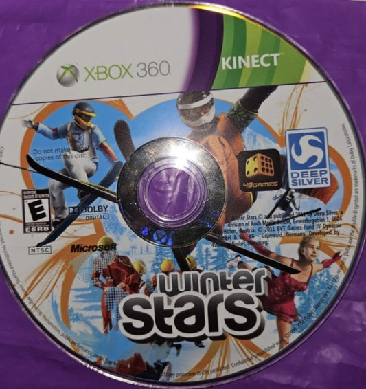 Winter Stars disc for Xbox 360 (X360) winter sports video game