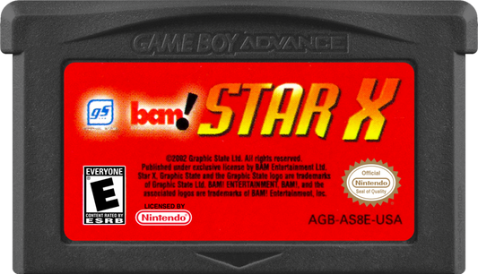 Star X game cartridge for Game Boy Advance GBA video game