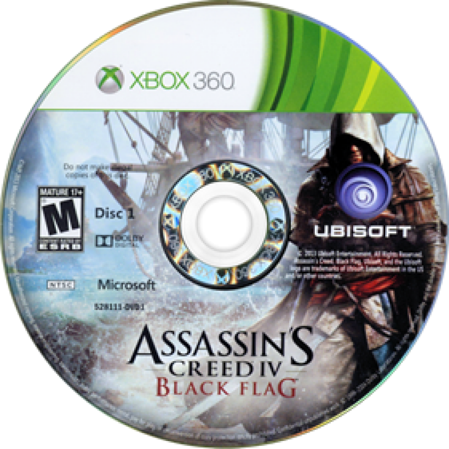 Assassin's Creed IV: Black Flag disc 1 for Xbox 360 (X360) action-adventure video game