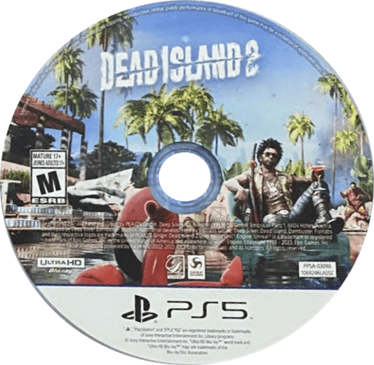 Dead Island 2 disc for PlayStation 5 (PS5) action role-playing zombie video game