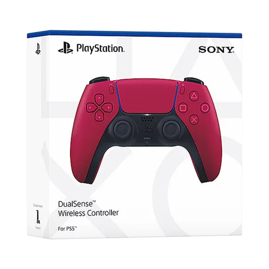 DualSense Wireless Controller Cosmic Red PlayStation 5 wireless controller in Cosmic Red color featuring adaptive triggers haptic feedback built in microphone USB C rechargeable gamepad