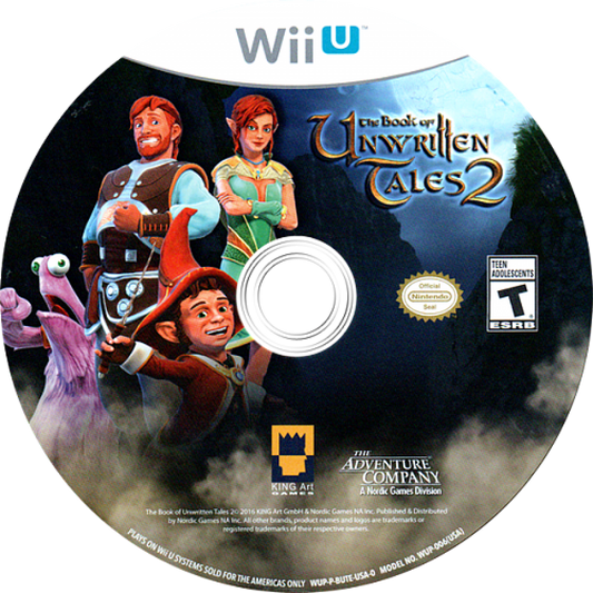 The Book of Unwritten Tales 2 disc cover art for Nintendo Wii U (WiiU) video game