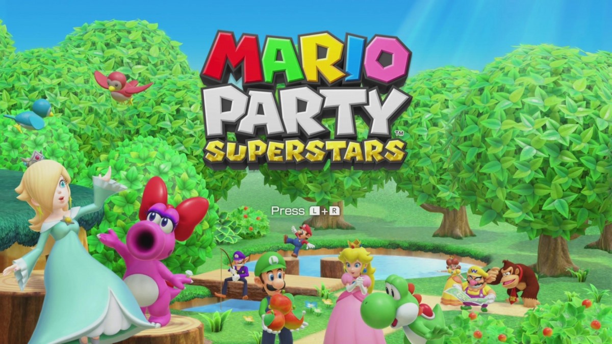 Mario Party Superstars title page for Nintendo Switch NS video game
