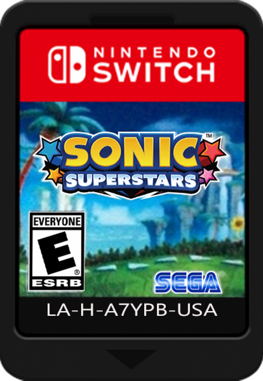 Sonic Superstars Nintendo Switch 2D platformer new Sonic game four playable characters Emerald powers local co-op multiple endings retro modern style Sonic Team cartridge art