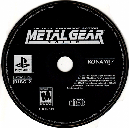 Metal Gear Solid: The Essential Collection disc art for PlayStation 2 (PS2) video game