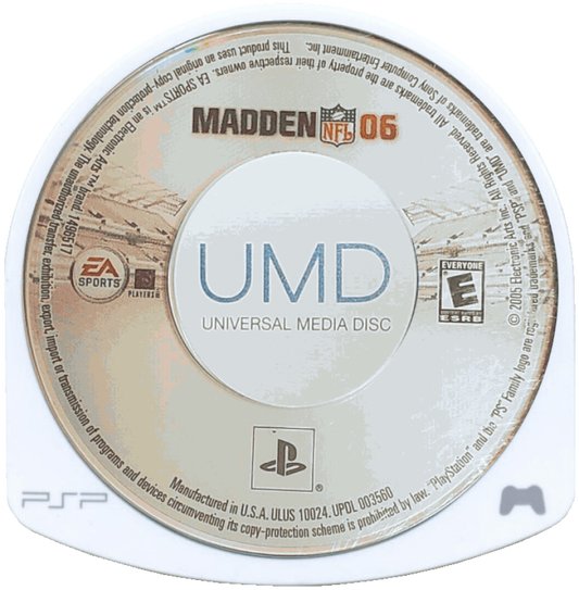 Madden 06 disc for PlayStation Portable (PSP) football sports game