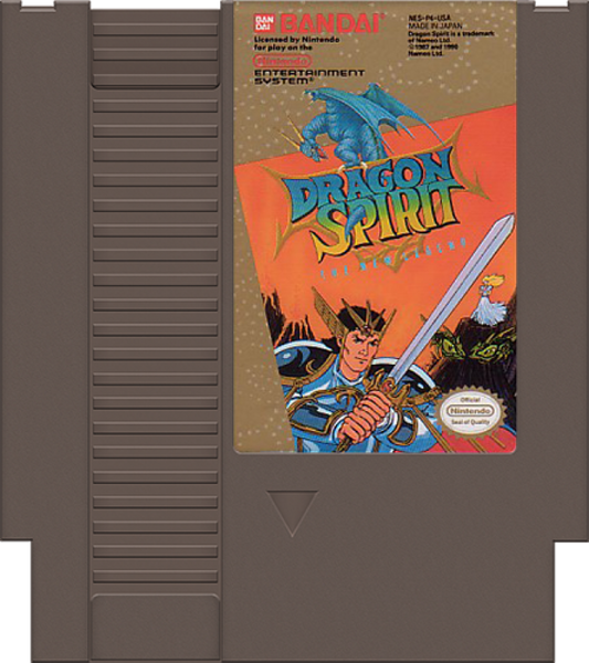 Dragon Spirit cartridge for Nintendo Entertainment System (NES) retro video game