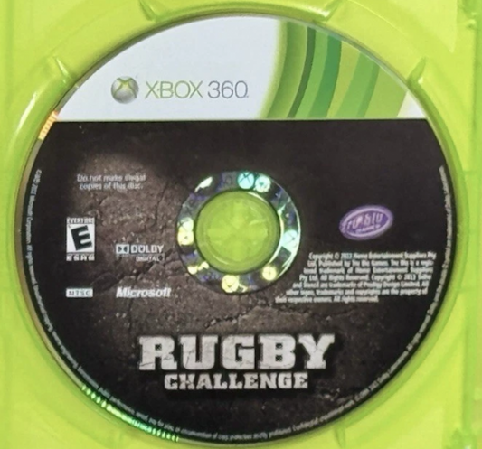 Jonah Lomu Rugby Challenge disc for Xbox 360 (X360) sports rugby video game