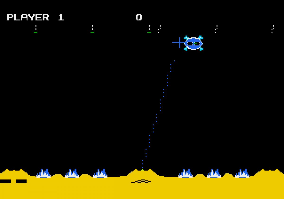 Arcade Classics Missile Command gameplay for Sega Genesis (GEN) video game