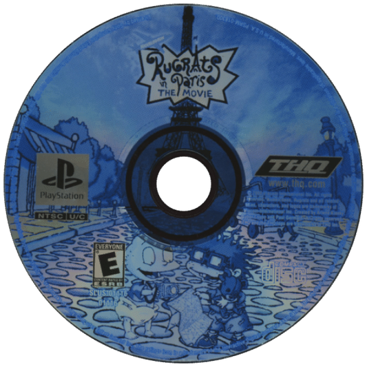 Rugrats in Paris disc for PlayStation 1 (PS1) family adventure video game