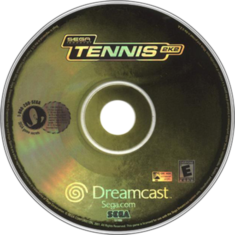 Tennis 2K2 disc art for Sega Dreamcast (DC) video game
