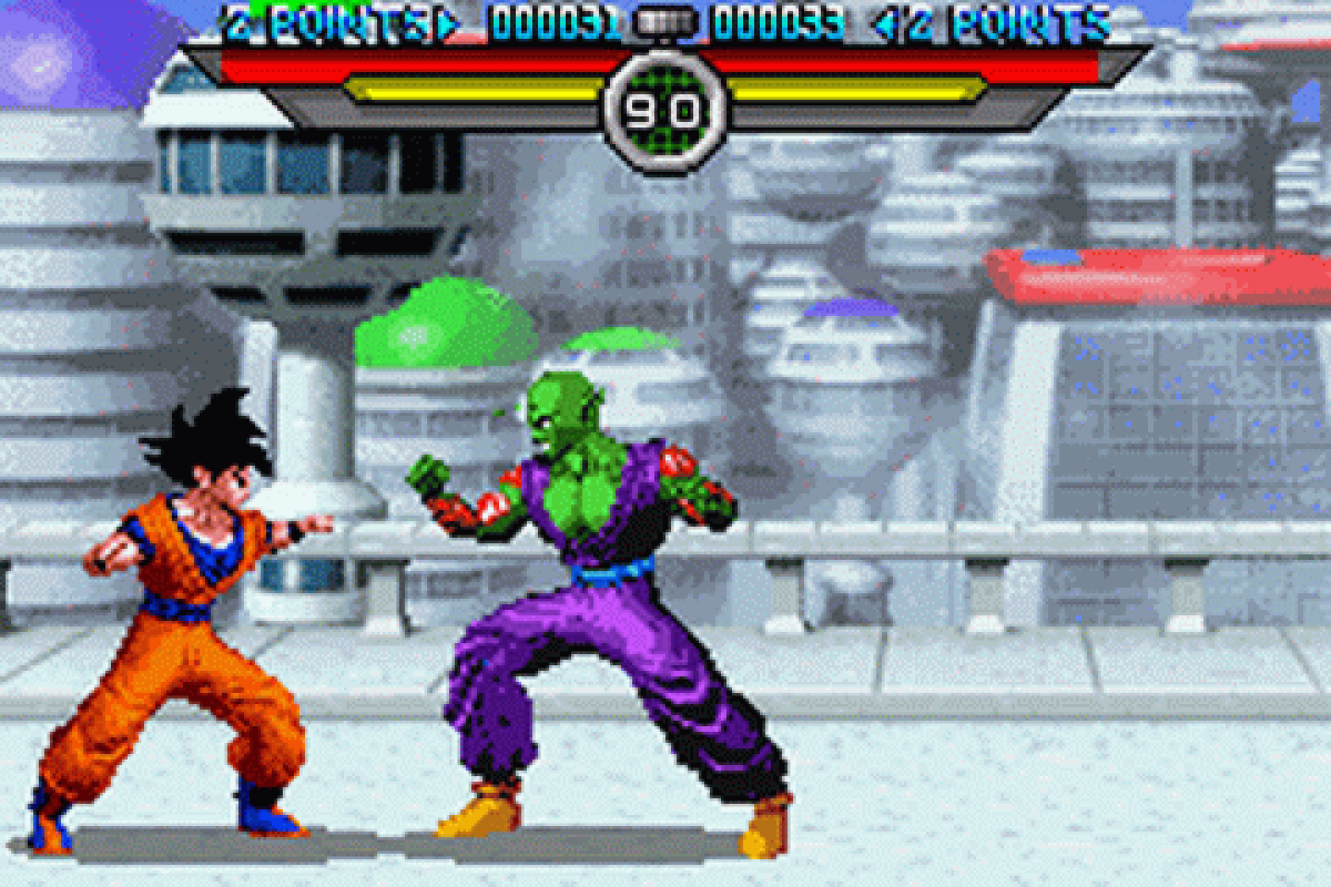 Game Boy Advance Dragon Ball Z Taiketsu fighting game gameplay