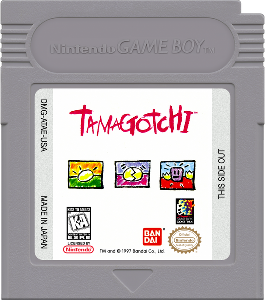 Tamagotchi Game Boy virtual pet simulation video game cartridge
