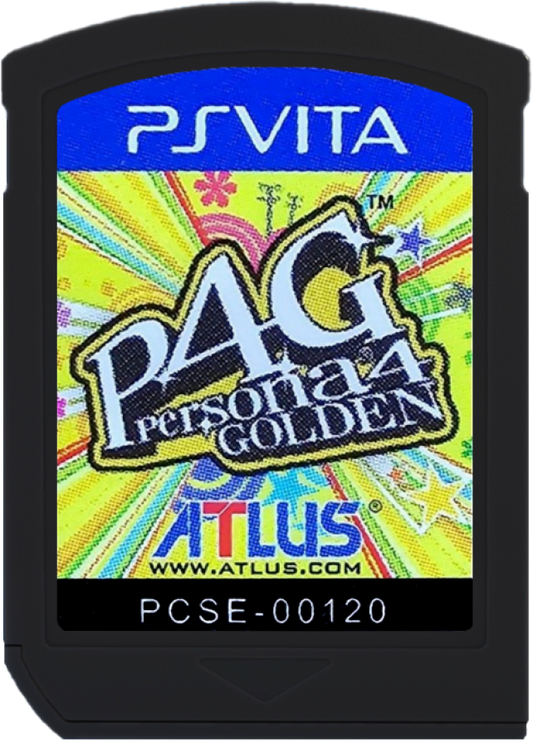 Persona 4 Golden PlayStation Vita PS Vita for role playing retro video game fans featuring turn based battles social simulation dungeon crawling supernatural mystery character relationships Japanese RPG adventure collectible gaming appeal cartridge
