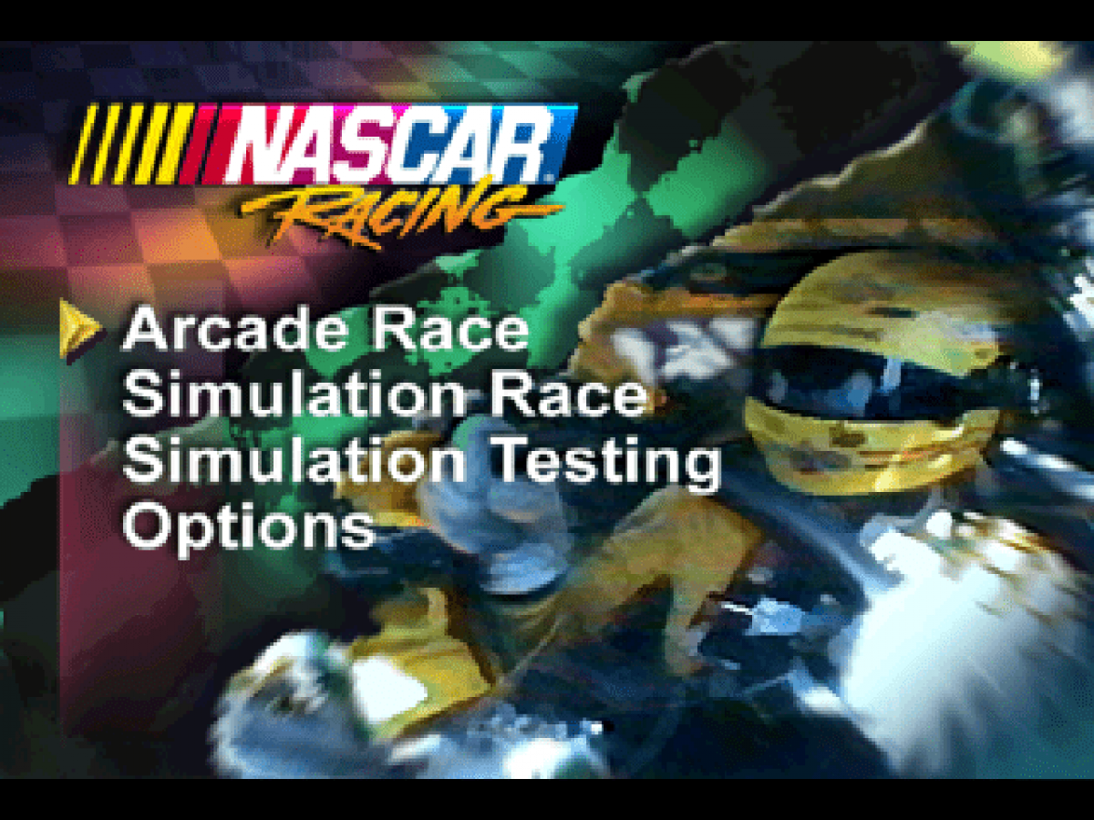 NASCAR Racing title page for PlayStation 1 (PS1) video game