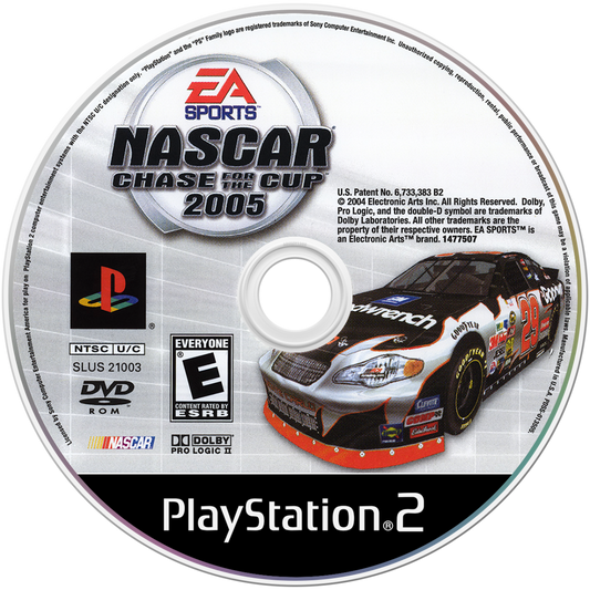 NASCAR Chase for the Cup 2005 – PlayStation 2 (PS2) stock car racing sports video game disc