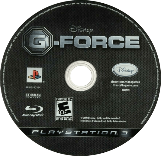 Disney G-Force disc art for PlayStation 3 (PS3) video game