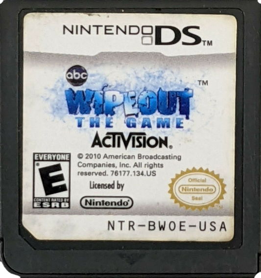 Wipeout The Game for Nintendo DS, cartridge for a party action video game with obstacle course challenges, mini-games, multiplayer gameplay, and TV show-inspired competition