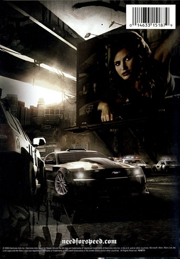 LocalID_31097Need for Speed Most Wanted Black Edition back cover art for XBOX video game.