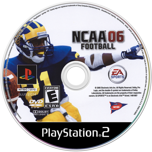 NCAA Football 06 – PlayStation 2 (PS2) college football sports video game disc