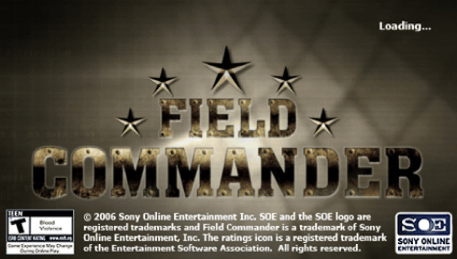 Field Commander – PlayStation Portable (PSP) home screen for turn-based strategy video game