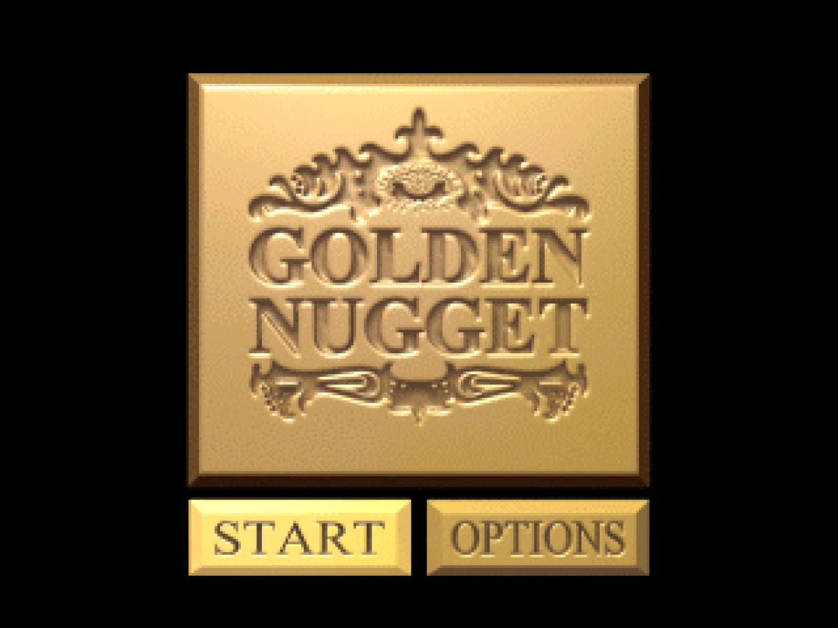 Golden Nugget title card for PlayStation 1 PS1 retro video game