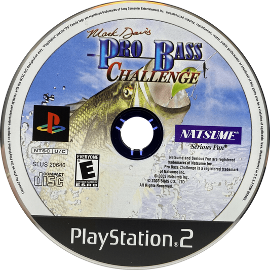 Mark Davis Pro Bass Challenge disc art for PlayStation 2 (PS2) video game