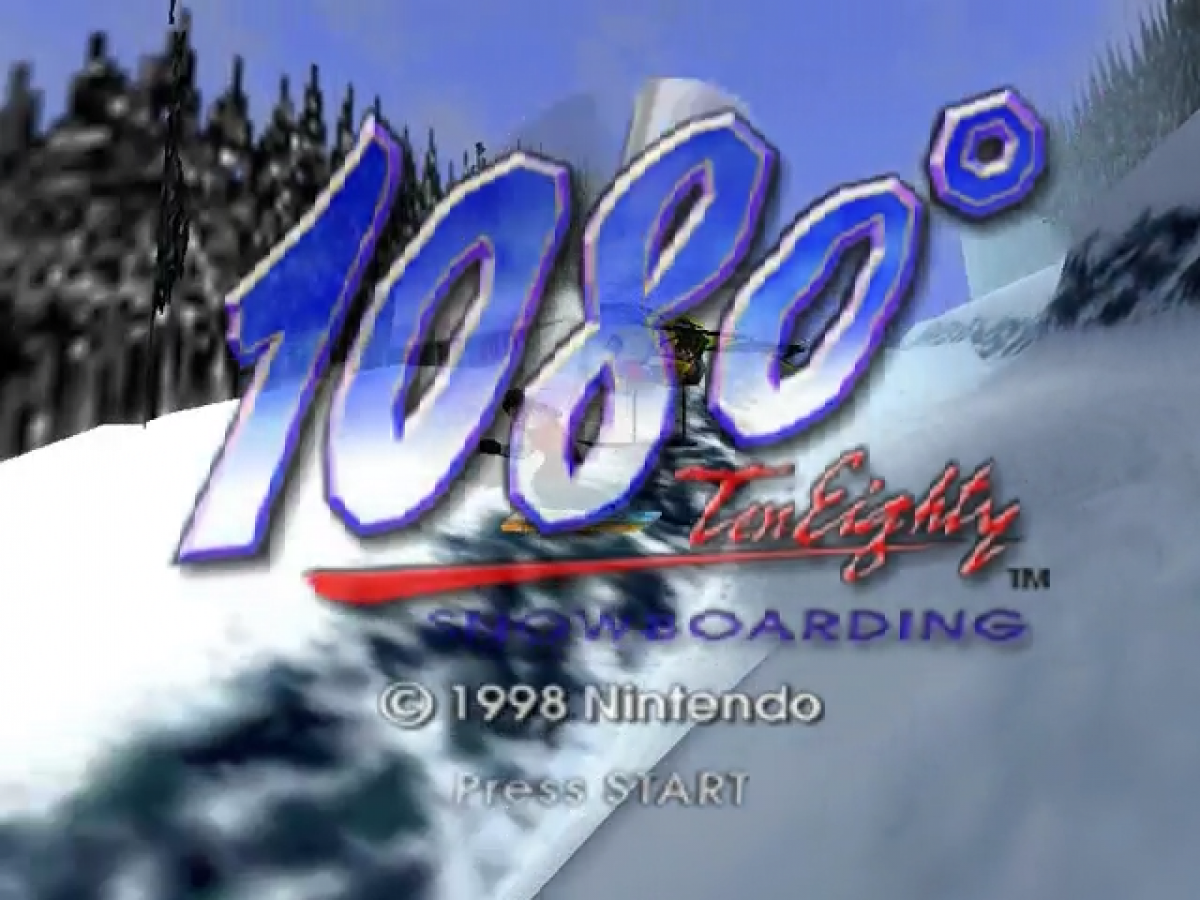 1080 Snowboarding title screen for Nintendo 64 N64 video game