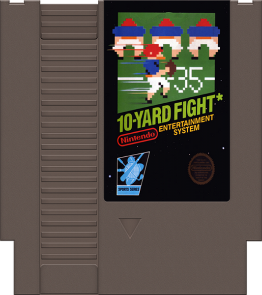 10-Yard Fight cartridge for Nintendo Entertainment System (NES) retro video game