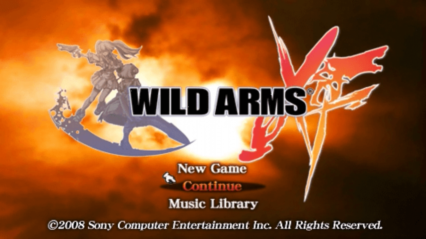 Wild Arms XF title screen for Playstation Portable (PSP)