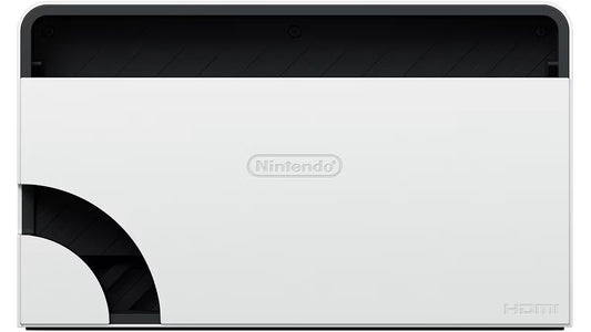 Official Nintendo Switch OLED Model dock accessory in White color TV connection HDMI USB ports charging dock standalone replacement original Nintendo accessory back panel