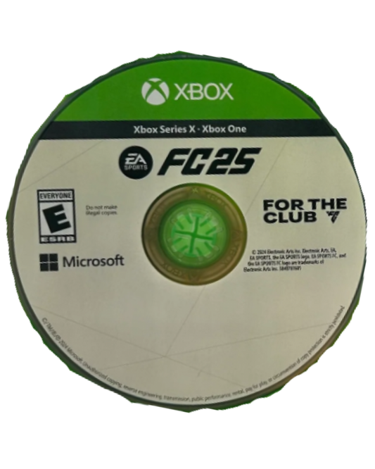 EA Sports FC 25 Xbox Series X video game, soccer sports simulation, realistic gameplay, multiplayer modes, next-generation console title disc
