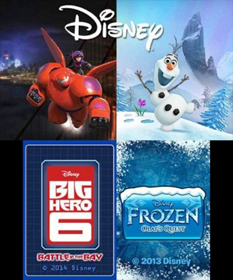 Frozen: Olaf's Quest & Big Hero 6 Disney 2 Pack gameplay for Nintendo 3DS (3DS) platformer and action video game bundle