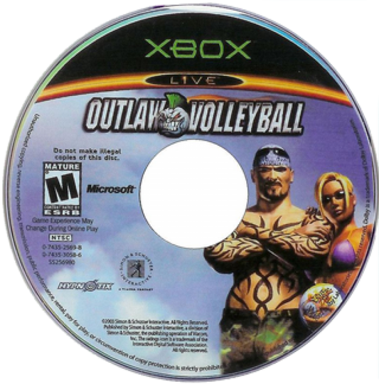 Outlaw Volleyball disc for Xbox (XBOX) video game