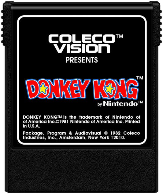 Donkey Kong cartridge art for ColecoVision (CV) video game