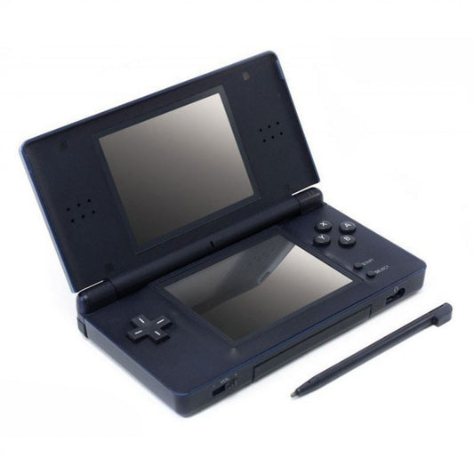 Nintendo DS Lite Cobalt and Black handheld gaming console.